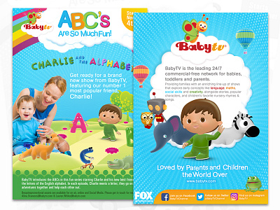 Fox Networks Flyer- BabyTV charlie and the alphabet flyer fox networks