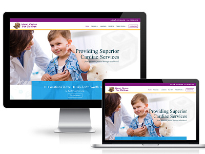 Heart Center For Children Website Design dallas divi hospital pediatrics website wordpress