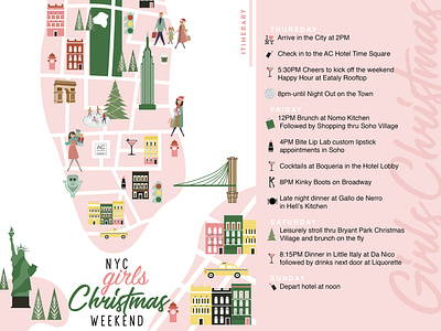 NYC Weekend Itinerary christmas girls weekend itinerary nyc weekend