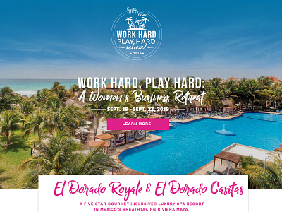 Work Hard Play Hard Retreat Website