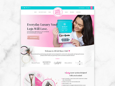 All Girl Shave Club Website Design