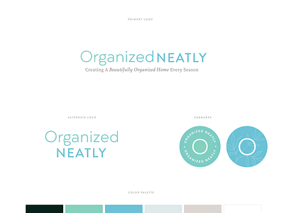 Branding for Organized Neatly branding clean logo subscription box