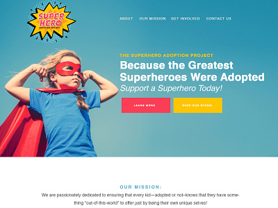 Superhero Adoption Website adoption divi nonprofit superhero website wordpress