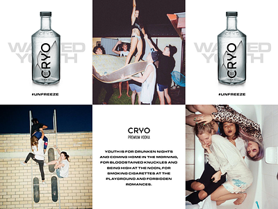 Cryo vodka alcohol alcohol branding branding design drink poster spirit typography