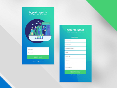 Hypertarget App application design application ui design app garrygill india punjab thegill ui vector