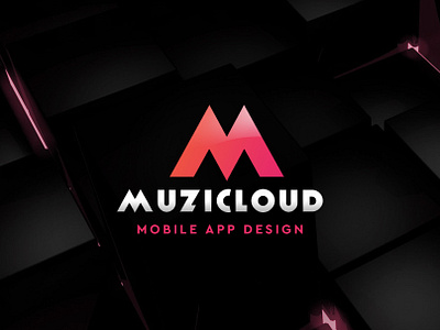 Muzicloud application design application ui logo photoshop thegill ux