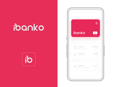 Bank Branding Concept app app design bank bank app bank branding bank card bank logo branding contactless card design icon illustration logo pink pink branding pink logo ui ux vector virtual card