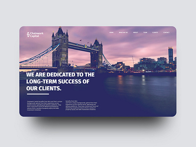 Chainwork Capital Branding Concept branding chain chain icon chain logo design flat image website london london eye london website purple website typography ui ux web website