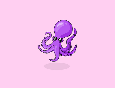 NFT Octopus design illustration nft octopus octopus illustration pink octopus purple octopus vector