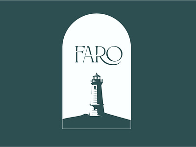Faro - Authentic Italian Restaurant green restaurant logo italian logo italian restaurant lighthouse logo lighthouse restaurant logo restaurant logo