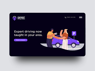 Expert Driving - Website Concept branding design driver learner driving tuition driving tuition website driving website graphic design learner website logo typography ui ux vector