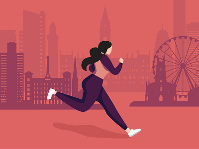 Manchester Marathon athlete branding design icon illustration marathon runner running vector woamn