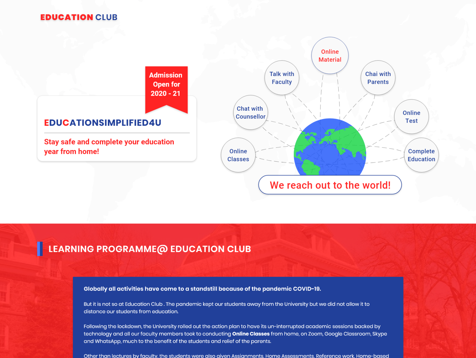 dribbble clara admission open landing page 04 1 png by parth tailor dribbble