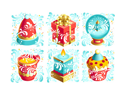 Happy Holidays! christmas design digital illustration greeting card greetings happy holidays happy new year holidays icon set illustration isometric art isometric design isometric illustration vector vector art vector illustration