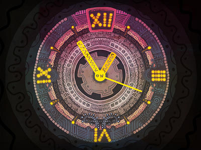 Mayaclock app clock illustration ios maya on5
