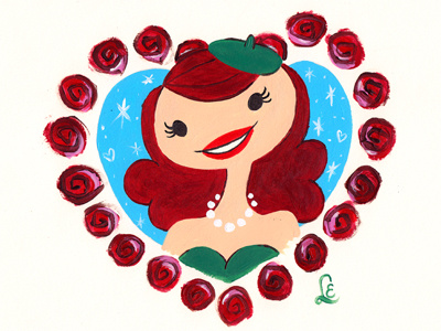 Be my Valentine amour barret girl heart love red redhair romantic roses starlette valentine woman