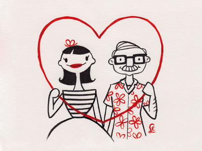 Los Guapos illustration love valentine