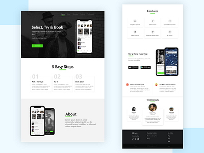 BookMyStylist Website app design graphic design lettering minimal typography ui uidesign ux uxui vector web website