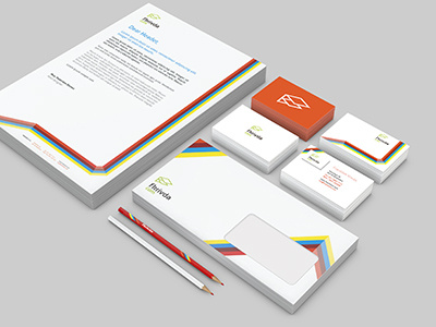 Personal Identity Design package bright business cards color corporate design envelope identity letterhead manual mockup package paper pencil stationary varied