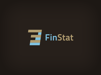 Logo for FinStat barometers dark f financial finstat graph letter letters monitoring negative statistics stats
