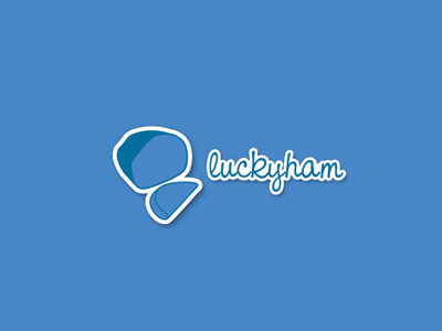 Logo Luckyham beef blue brand font funky funny ham handwritten logo logos logotype lucky luckyham meat pork schinken shit simple