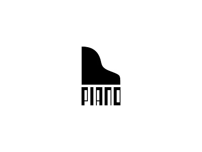 The Piano black keyboard keys klavir logo piano simplicity white