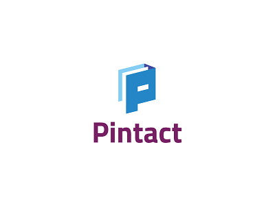 Pin + Contact = Pintact 3d address book contact flat logo map metro pin pushpin thin