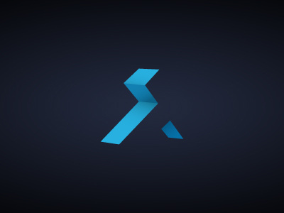 Logo for Tribulus blue creative font icon inverse leter logo logotype negative play protein shadows suplements symbol tribulus typo