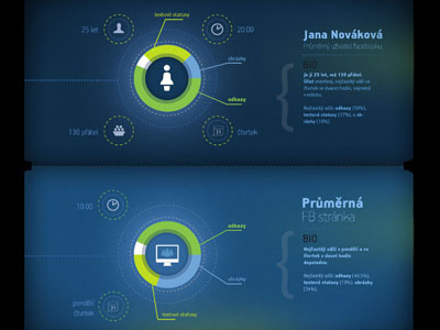 Infographics for social medias in Czech / Slovakia graph info infographics interface media social table ui user