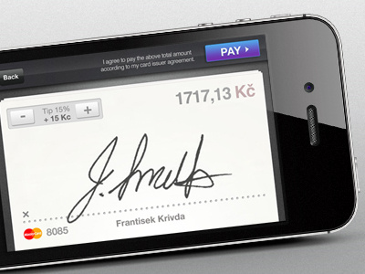Signature screen for iOs app