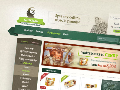 Retro Eshop badge banner bio buttons comunistic eco ecommerce eshop food green grocery groovy lobster old price psd retro shit socialistic template vintage web website women
