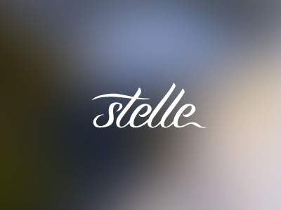 Unpolished Stelle logo contrast designer font handwritten logo typo typography white written