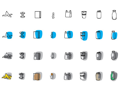 Infographic waste icons concept design icon illustration infographic