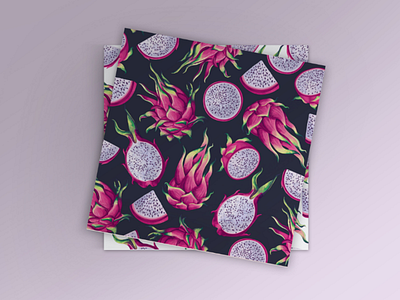 Dragon Fruit Seamless Pattern