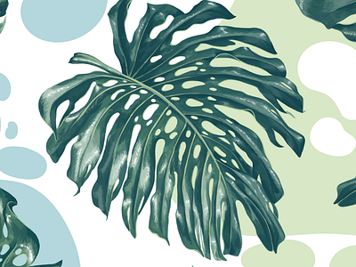 Monstera Seamless Pattern details