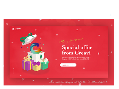 Christmas landing christmas design figma illustration landing offer special typography ui