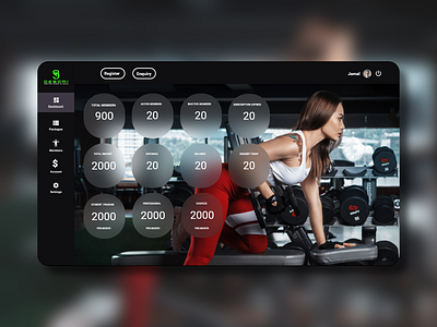 Gym management dashboard ui