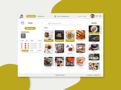 Waiter App ui ux design