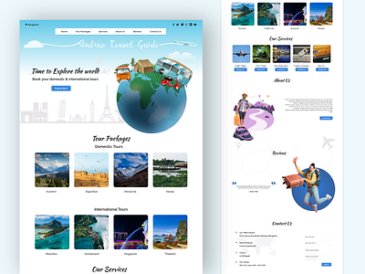 Travel and Tour SaaS landing page ui ui ux design ux website design