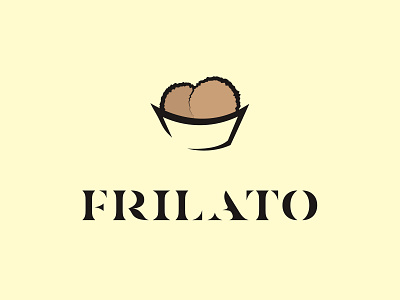 Logo for "Frilato - Fried ice cream" branding design flat illustration logo