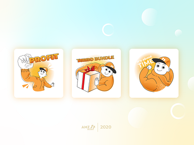 Illustrations for discount banners flat illustration mascot