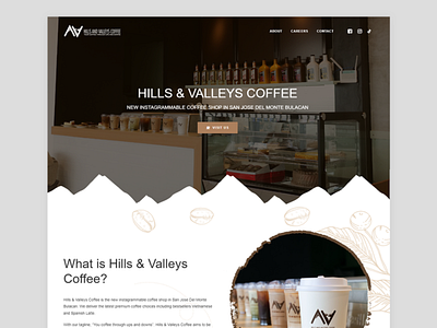 Hills & Valley Coffee Shop WordPress Web Design