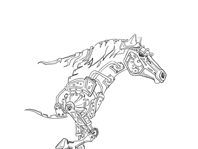 Steampunk mustang