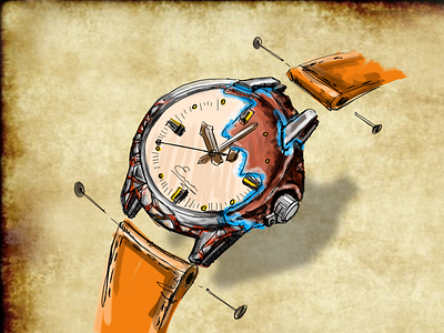 Wrist watch concept concept design illustration web