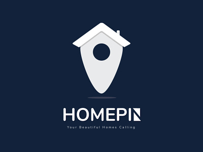 HomePin - Logo Design branding creative logo find home home logo house identitydesign letter monogram lettermark location logo logo design logotype pin real estate realestate rent residence