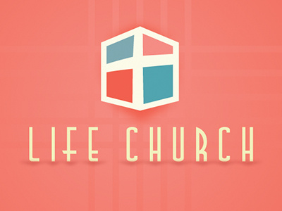 Life Church Logo - Final art deco brown church church logo cream cross logo logo design progress red tan