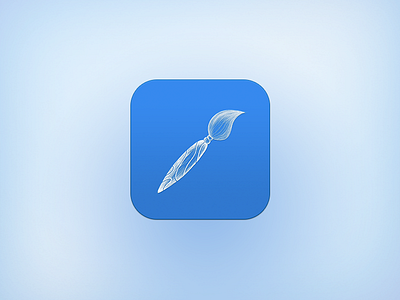 Paintbrush app icon icon sketching