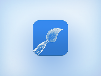 Rebound of Paintbrush app icon icon sketching
