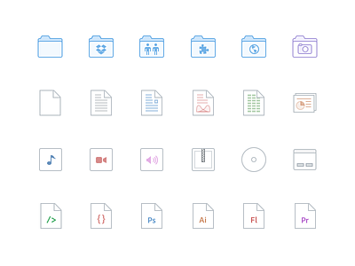 Dropbox File Icons icons