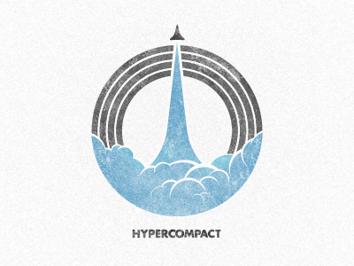 Logo/Emblem/Mark for Hypercompact badge branding emblem flight hypercompact launch logo mark path rocket space wefunction brushes